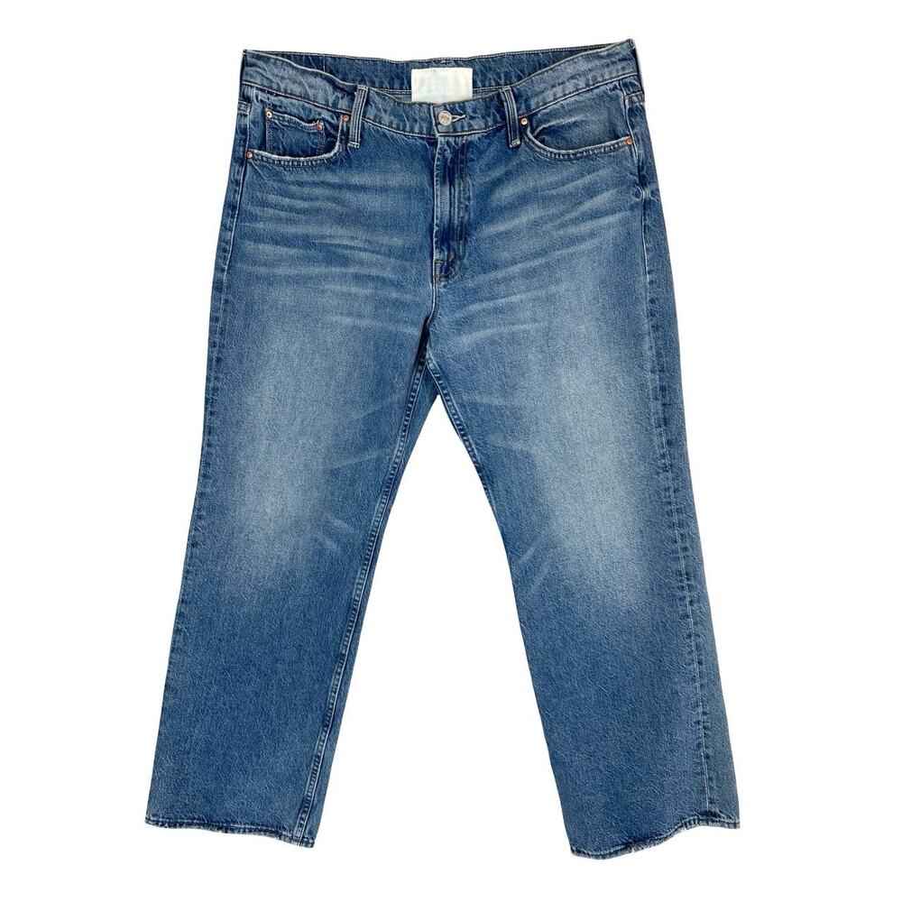 MOTHER Lil Reifler Straight Leg Jeans 33 Early Blue Medium Wash Denim 28.5 - Picture 3 of 16